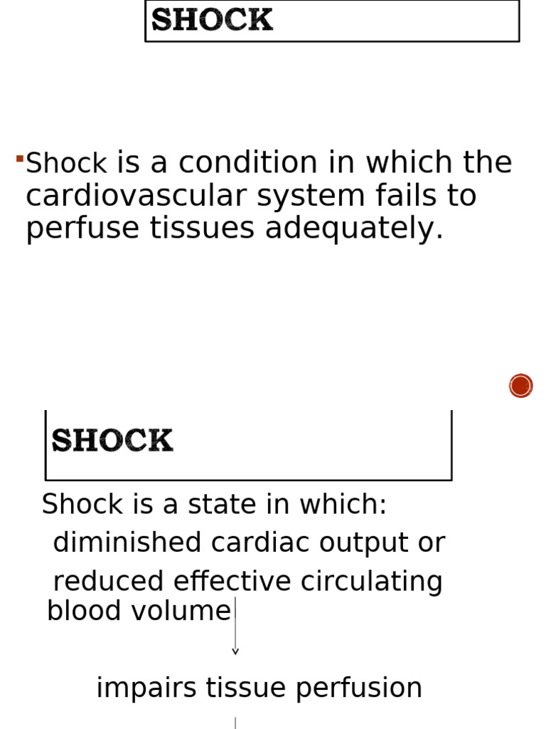 Understanding Shock: Types and Effects | PDF | Shock (Circulatory) | Sepsis