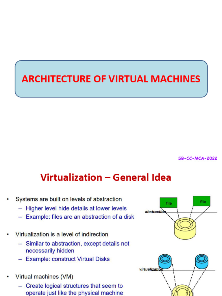 Virtual Machine Architecture Overview | PDF | Virtualization | Virtual ...