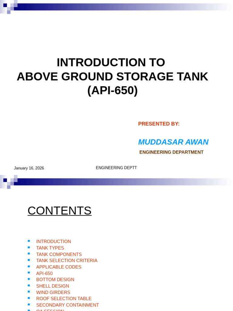 Above Ground Storage Tank Overview | PDF | Welding | Construction