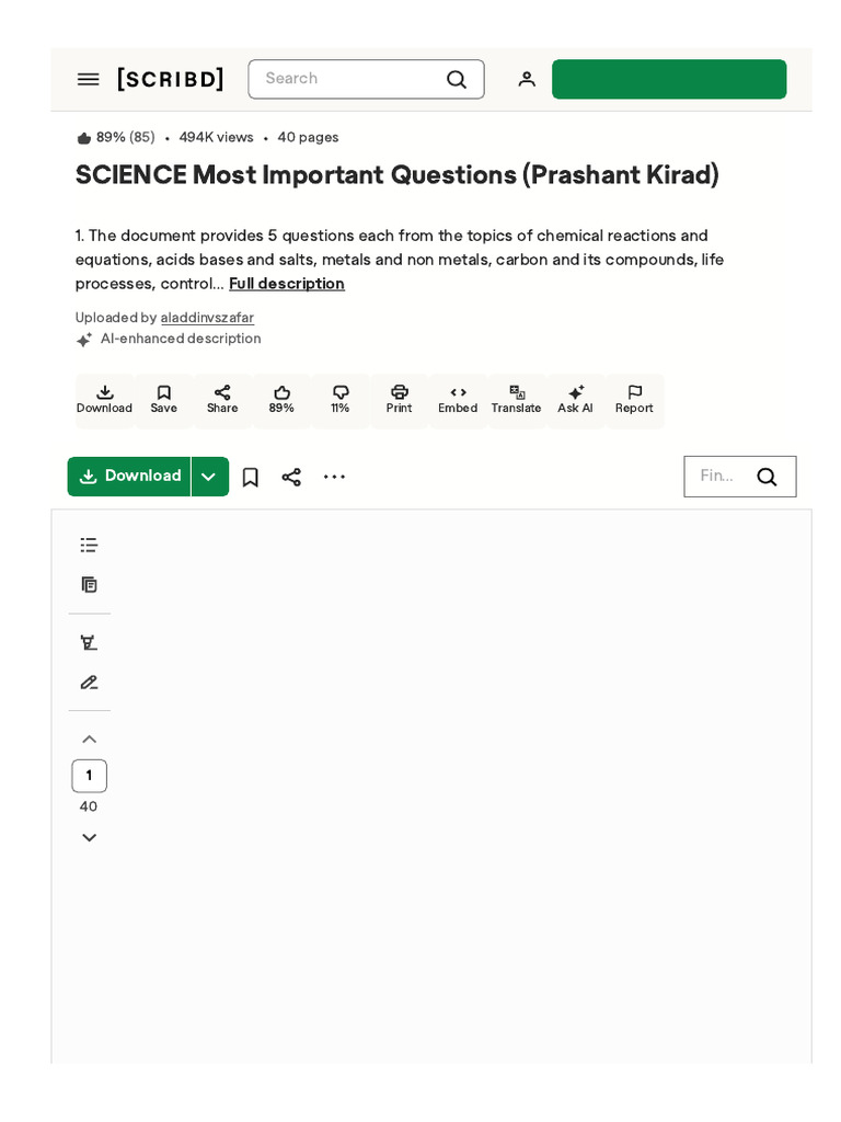 Key Science Questions for Students | PDF