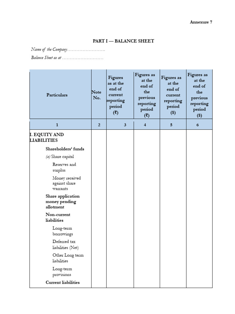 Annexure 7$ | PDF | Expense | Balance Sheet