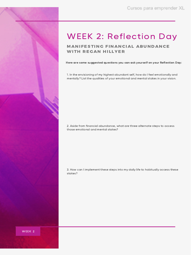 Reflection Day for Financial Abundance | PDF