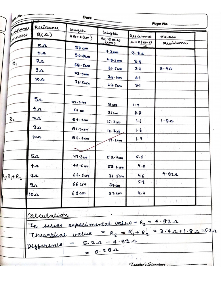 EXP 3 To Verify The Laws of Combination (Series) of Resistances Using A ...