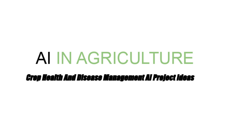 Ai in Agriculture | PDF
