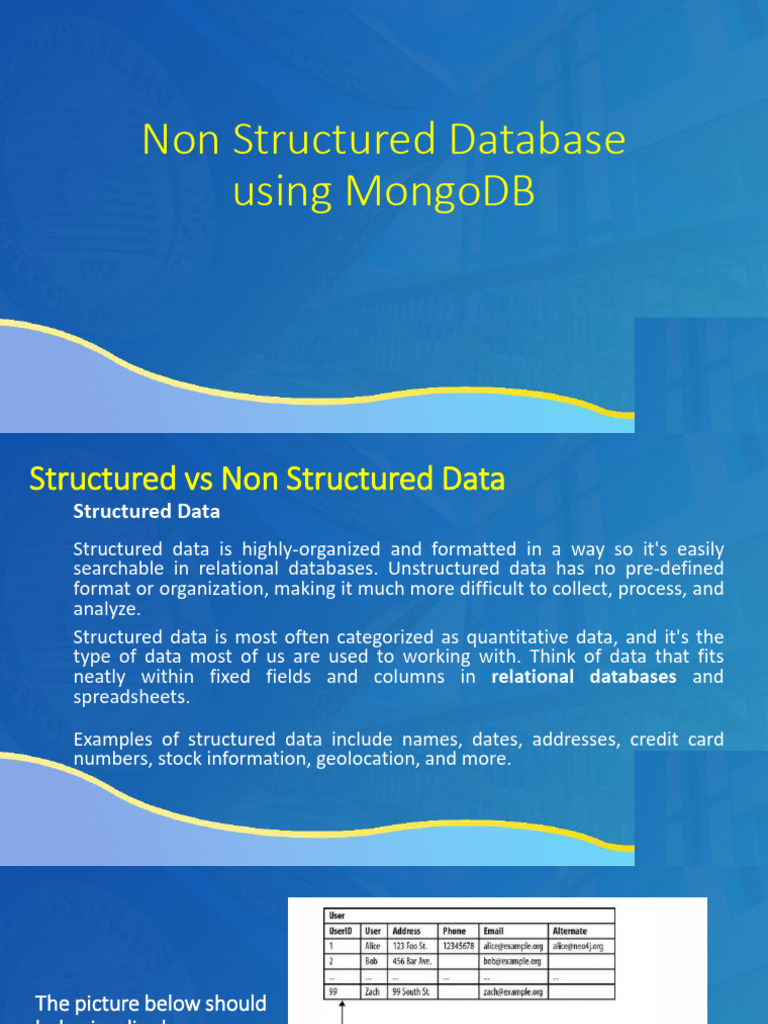 Intro To Non Structured Data and MongoDB | PDF