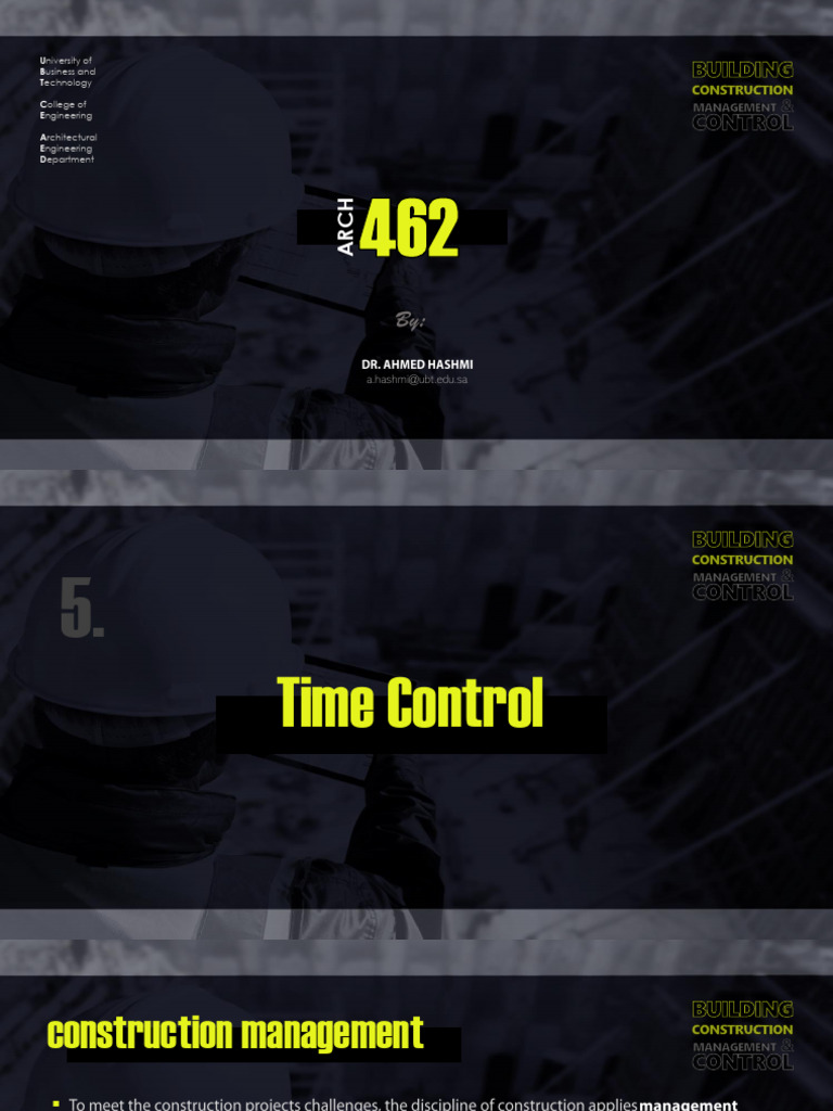 Construction Management Time Control Guide | PDF | Project Management