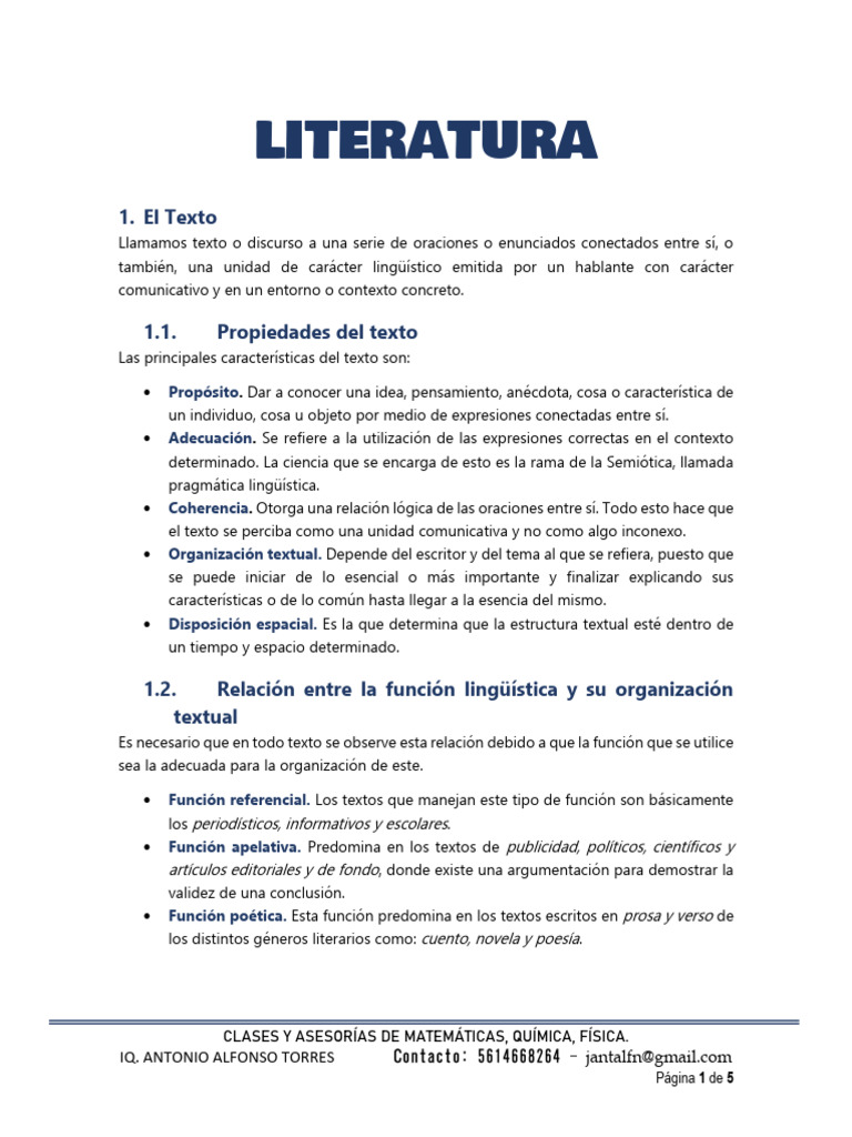 Clases de Lengua y Literatura Esencial | PDF