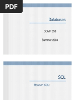 Databases: COMP 353 Summer 2004