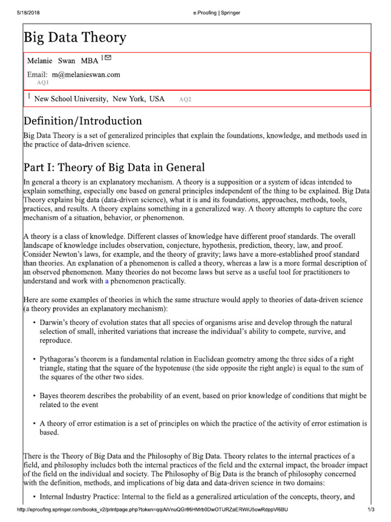 2017 Big Data Theory | PDF