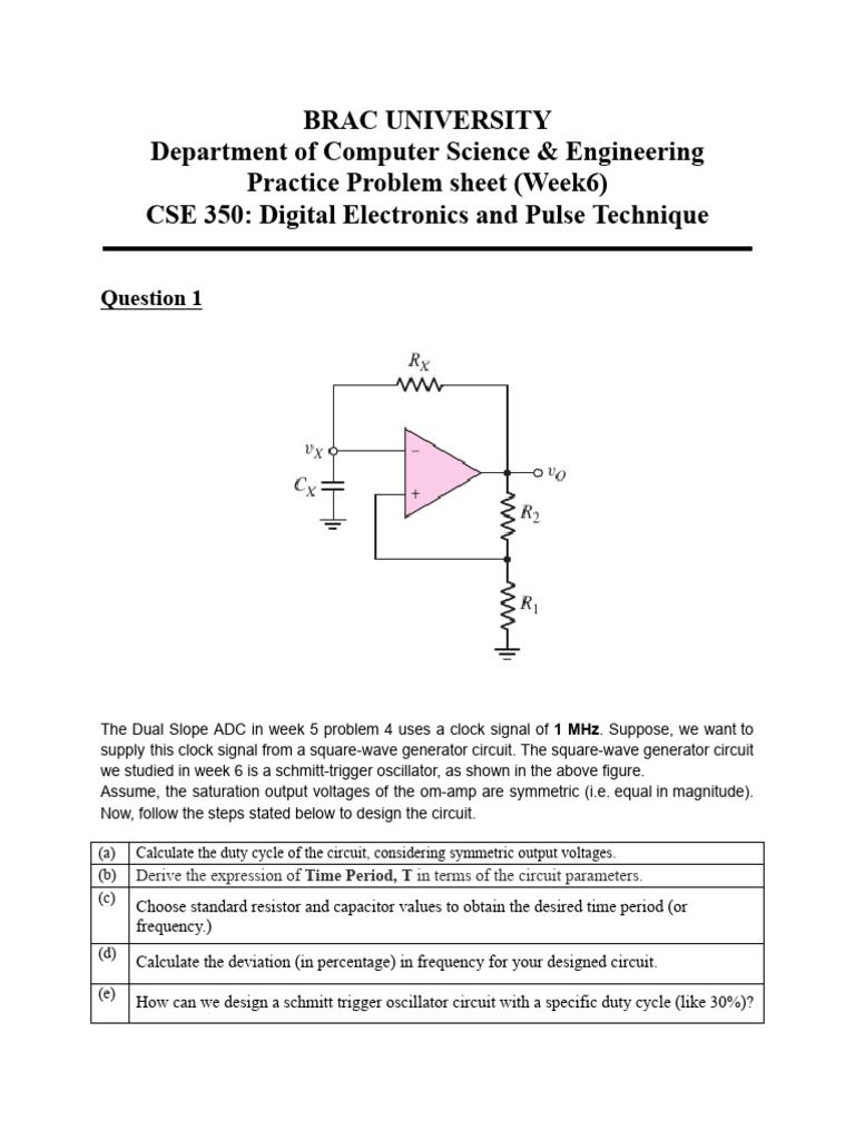 Schmitt Trigger Circuit Design Guide | PDF | Telecommunications ...