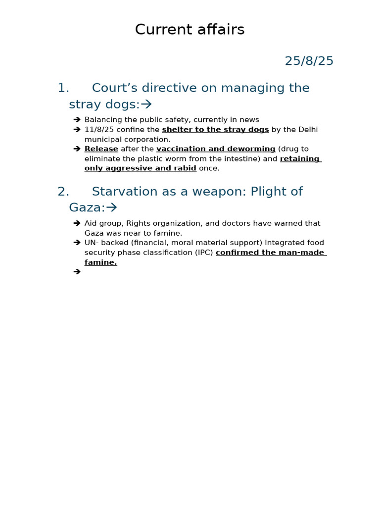 Current Affairs Overview: Key Issues and Events | PDF