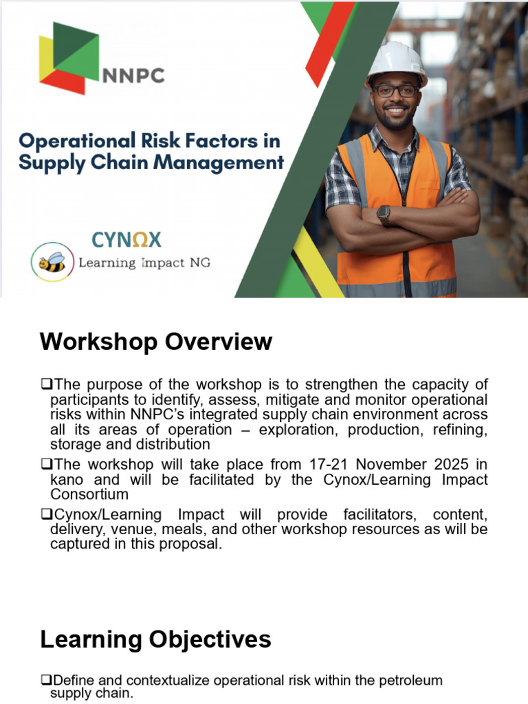 Operational Risk Issues in Supply Chain - NNPC FC | PDF | Risk | Supply ...