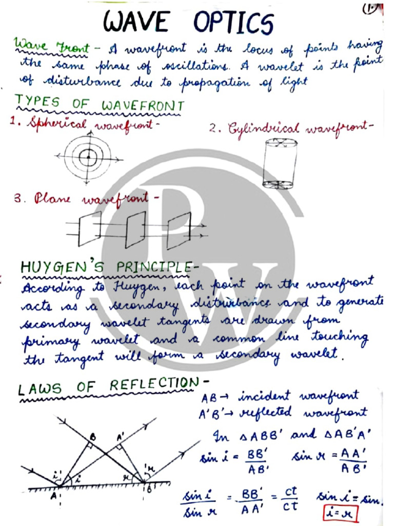 693ac52c0baba6e4fe493f5b - ## - Wave Optics - Handwritten Notes ...