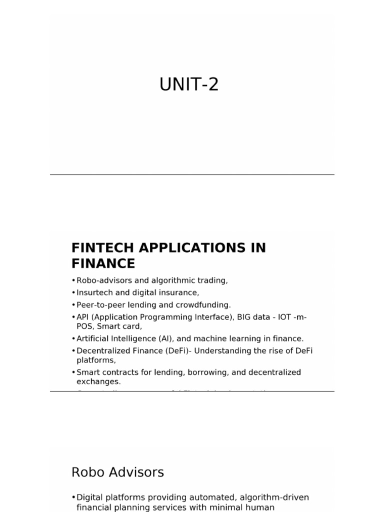 UNIT2 Fintech | PDF