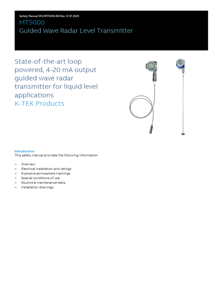 Safety Manual for MT5000 Radar Transmitter | PDF | Safety | Electrical ...
