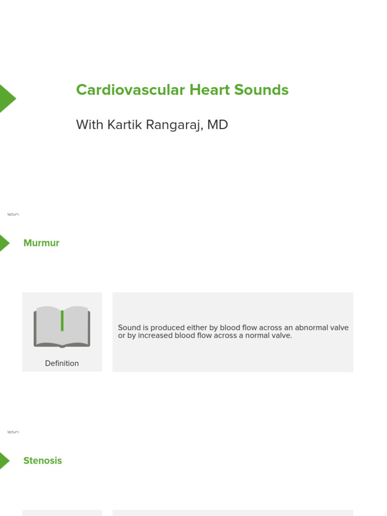 Understanding Cardiovascular Heart Sounds | PDF | Heart Valve ...