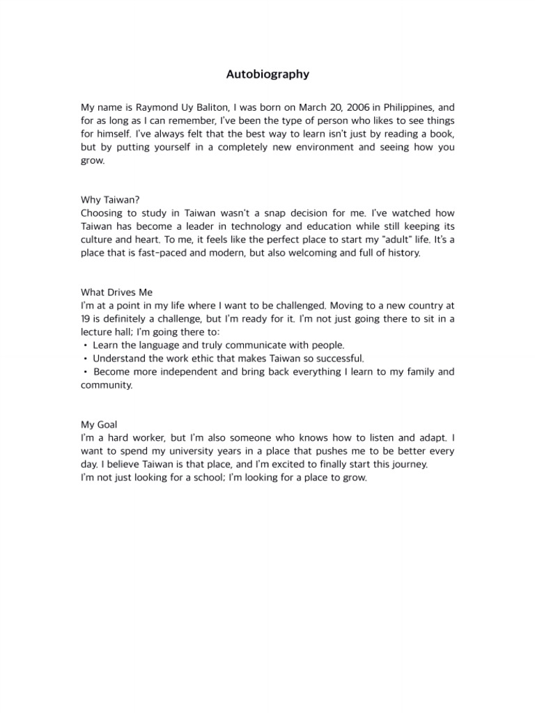 Autobiography | PDF