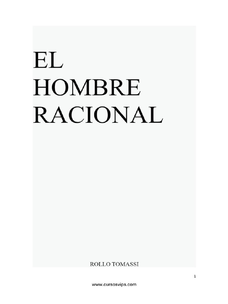 Rollo Tomassi El Hombre Racional Compress | PDF
