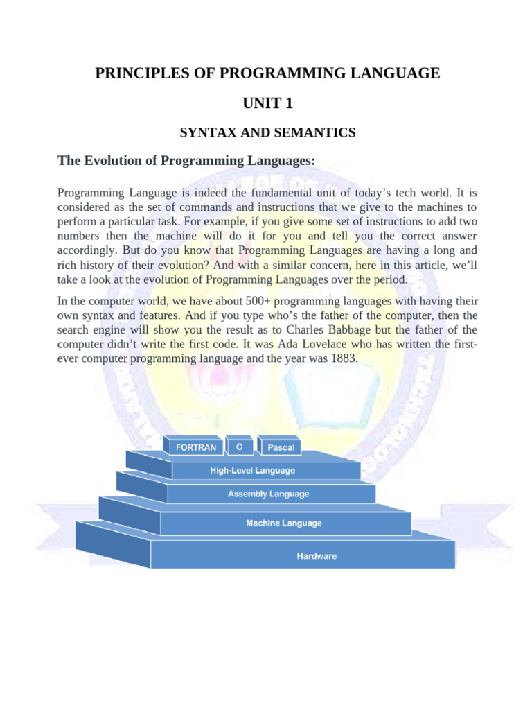 Evolution of Programming Languages | PDF | Computer Programming ...
