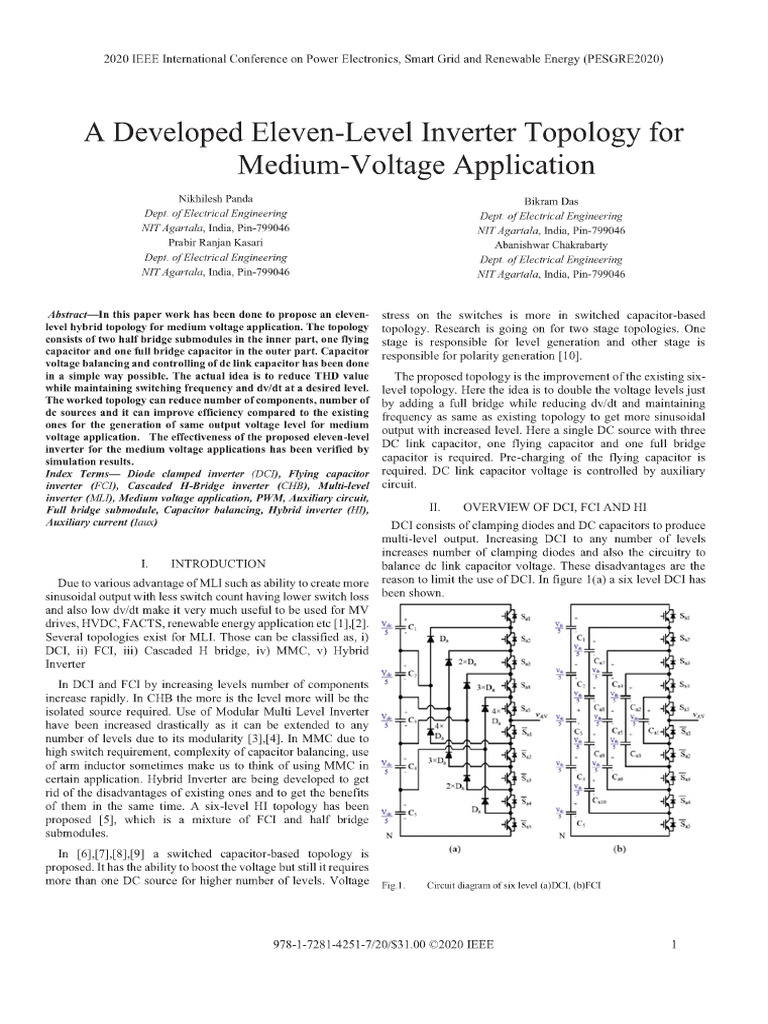 Eleven-Level Inverter for Medium Voltage | PDF | Power Inverter | Power ...