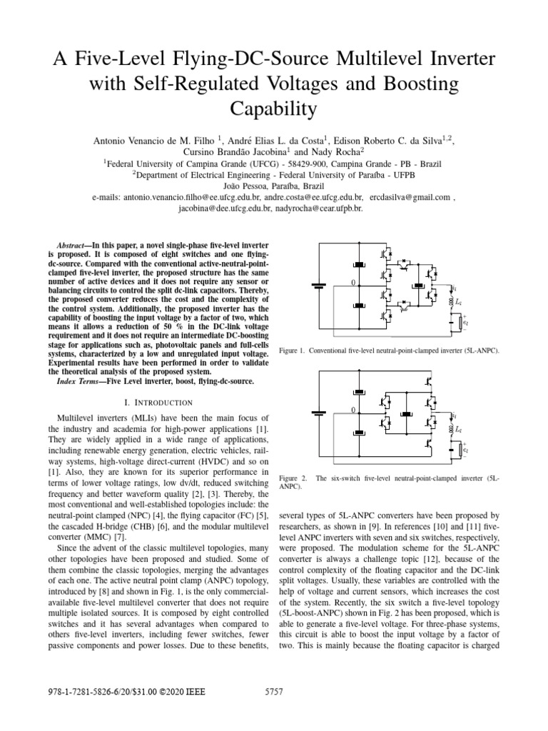 Five-Level Flying DC-Source Inverter Design | PDF | Power Inverter ...