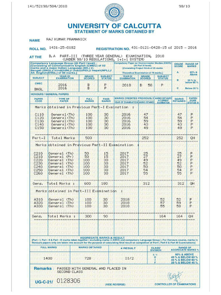 Marksheet 3 | PDF