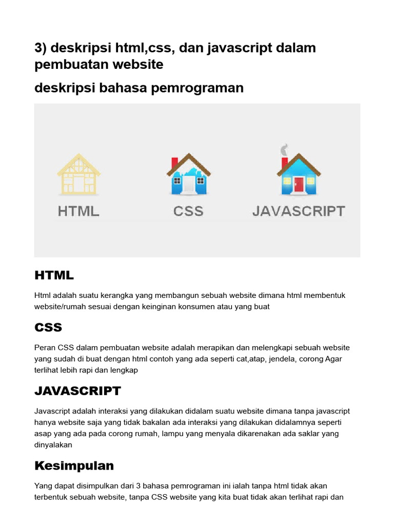HTML, CSS, dan JavaScript untuk Website | PDF