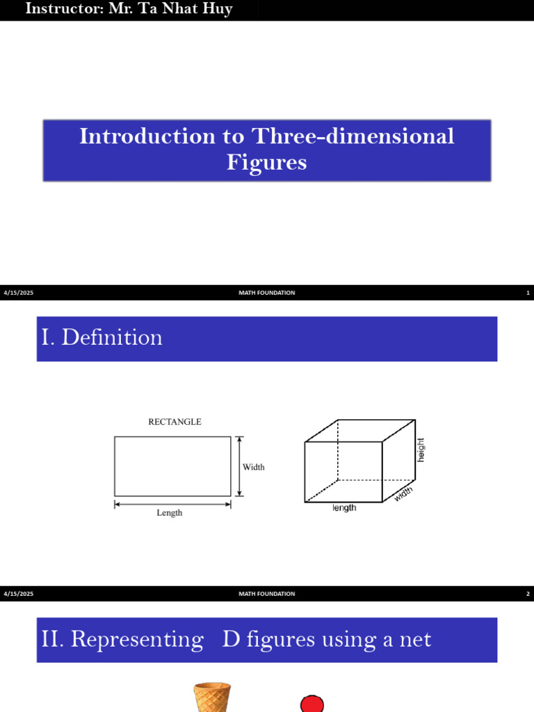 Understanding 3D Figures and Their Types | PDF | Rectangle | Triangle