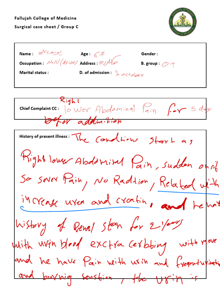 Fallujah Medical Surgical Case Report | PDF | Menstruation | Clinical ...