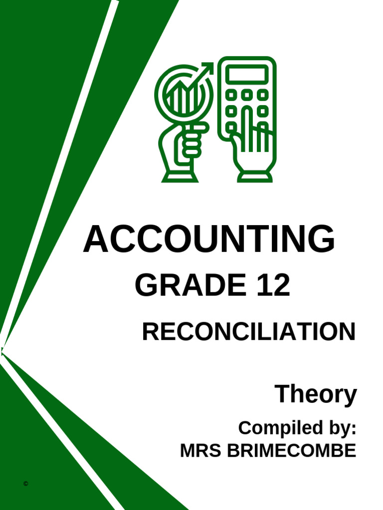 Grade 12 Accounting Reconciliation Guide | PDF | Debits And Credits ...