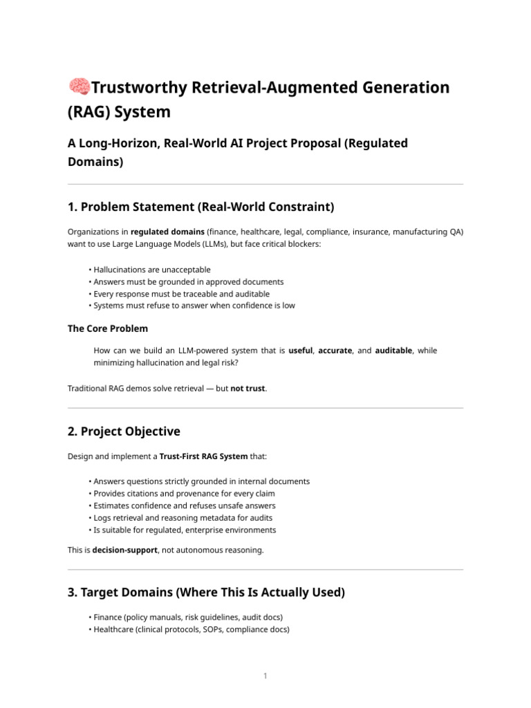 Trustworthy RAG System for Regulated AI | PDF | Information Retrieval ...