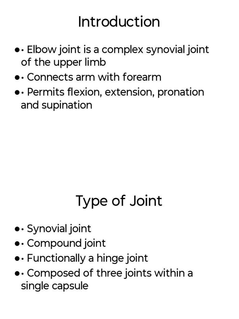 Elbow Joint Seminar | PDF