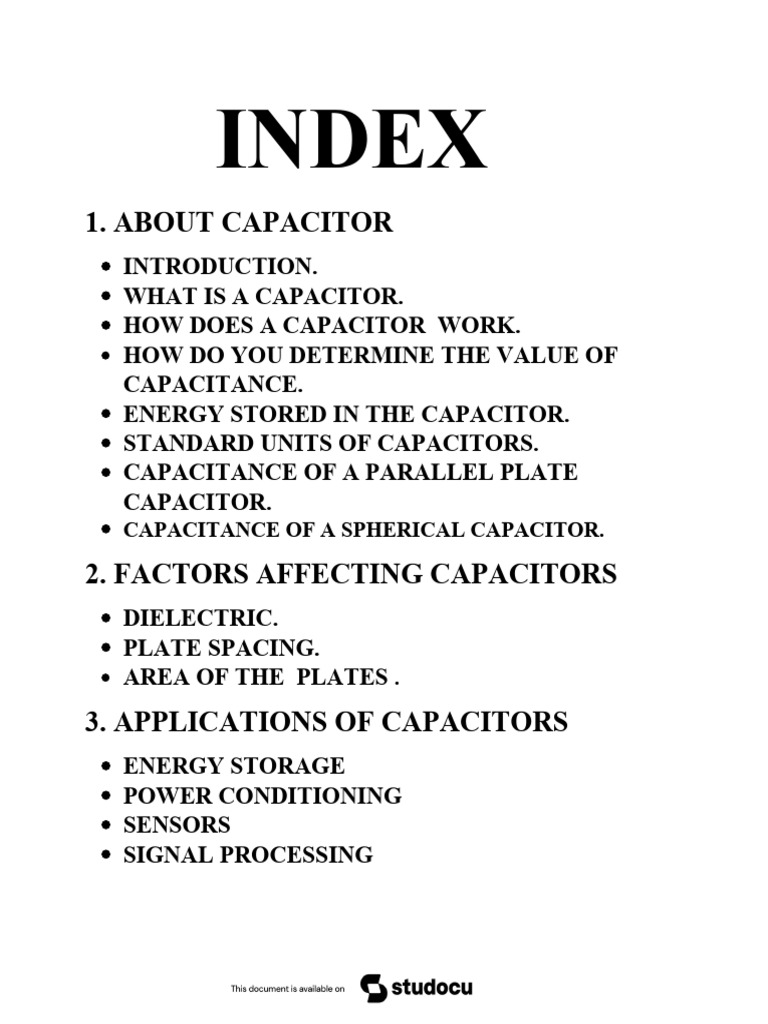 Understanding Capacitors: Types & Functions | PDF | Capacitor | Capacitance