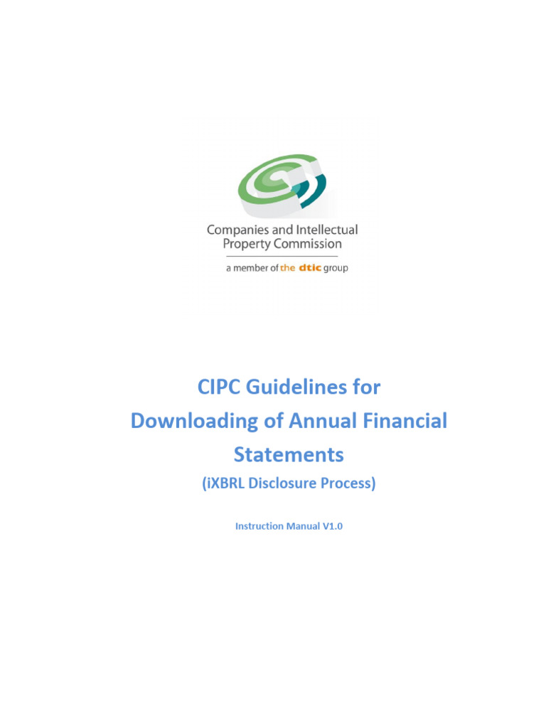 CIPC AFS Download Guidelines iXBRL | PDF | Computing