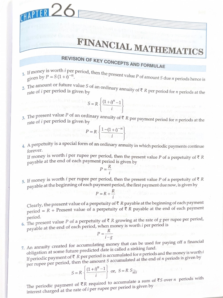 Financial Maths | PDF