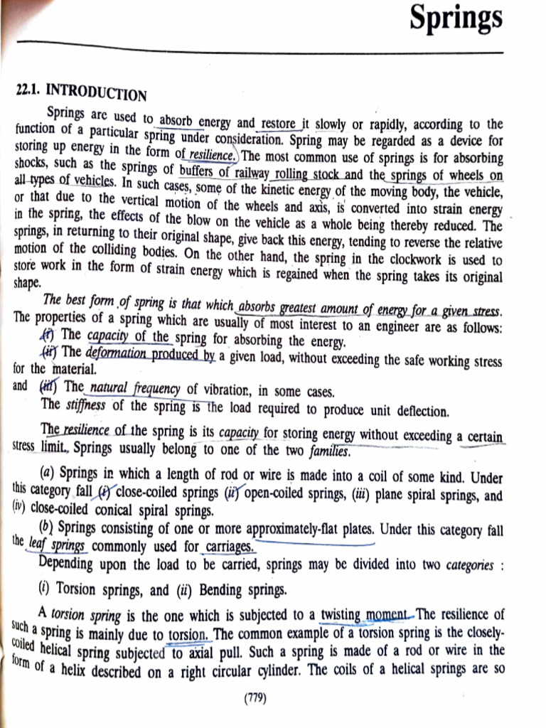 EM Notes - Springs | PDF
