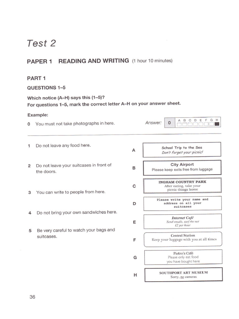 Reading Practice 1 | PDF