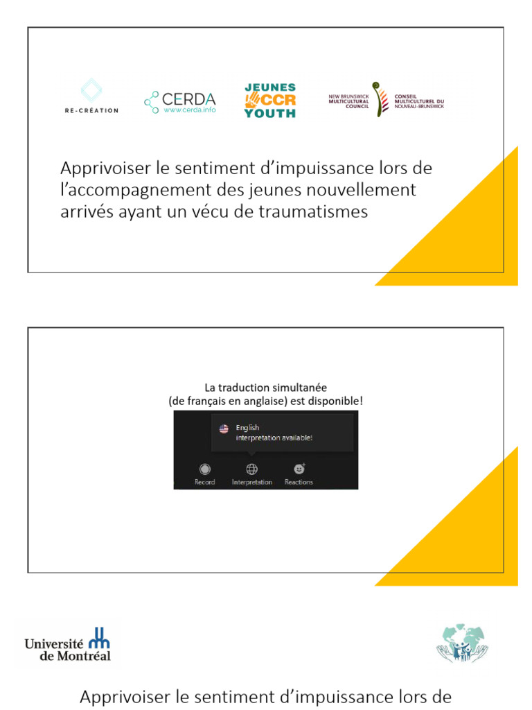 Accompagnement des jeunes réfugiés traumatisés | PDF | Traumatisme ...