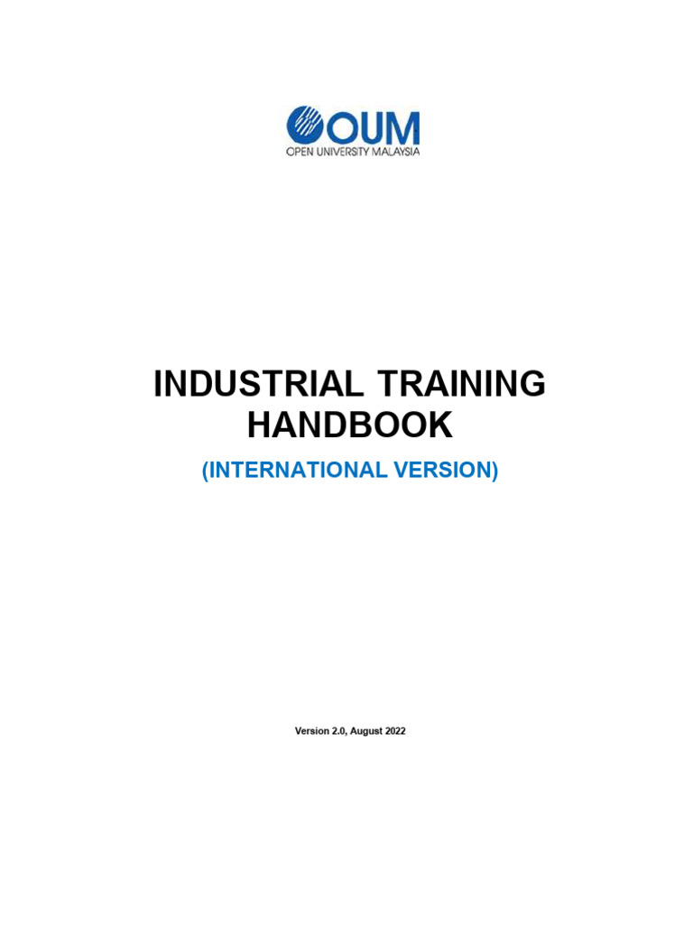 Industrial Training Handbook for IT Students | PDF | Evaluation | Learning