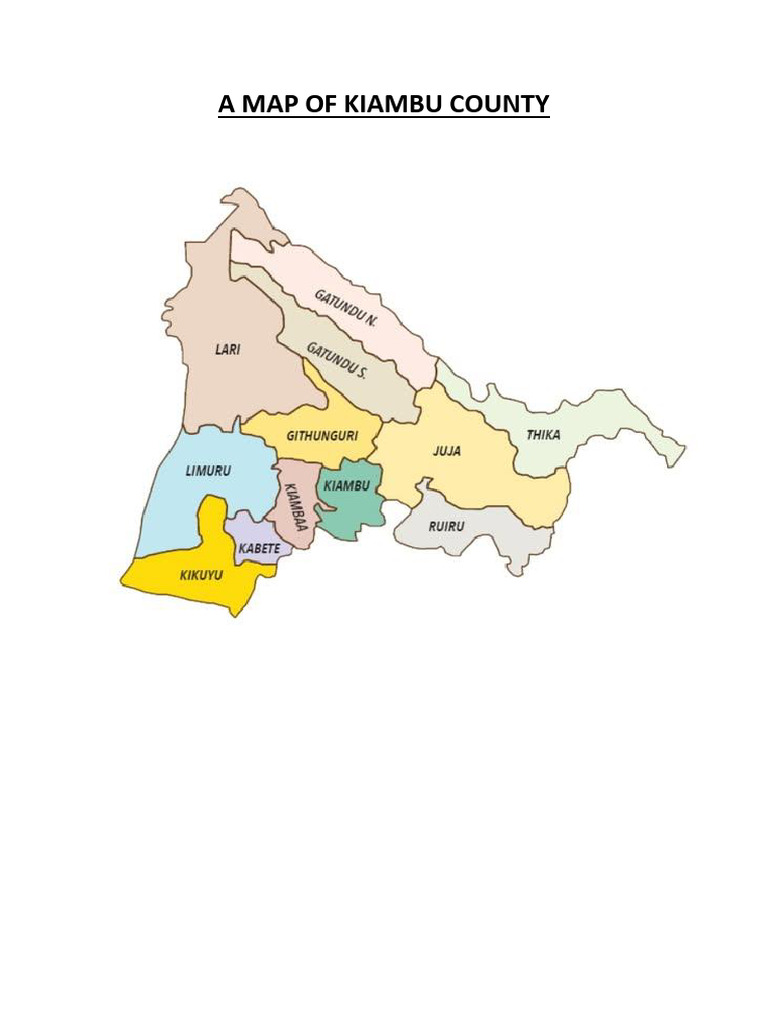 A Map of Kiambu County | PDF