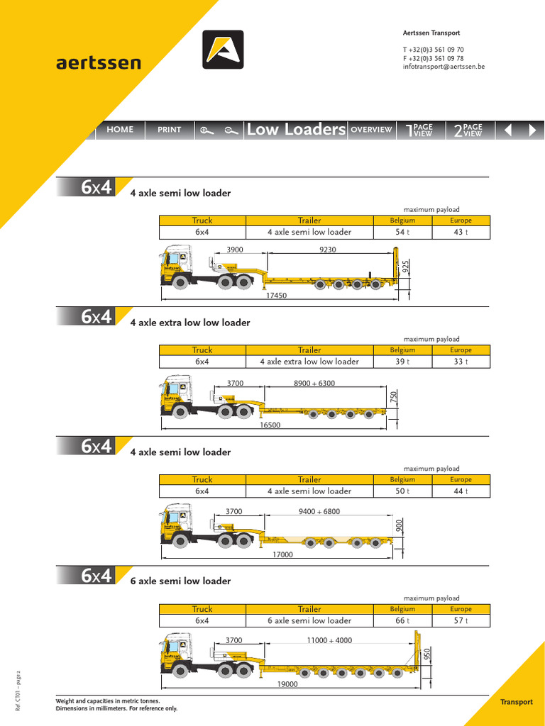 Aertssen Transport Low Loaders Guide | PDF | Semi Trailer Truck | Truck