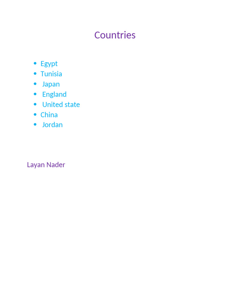 Countries | PDF