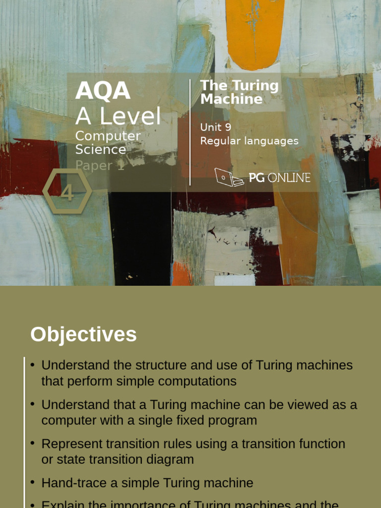 Regular Languages T4 Turing Machine | PDF | Theoretical Computer ...