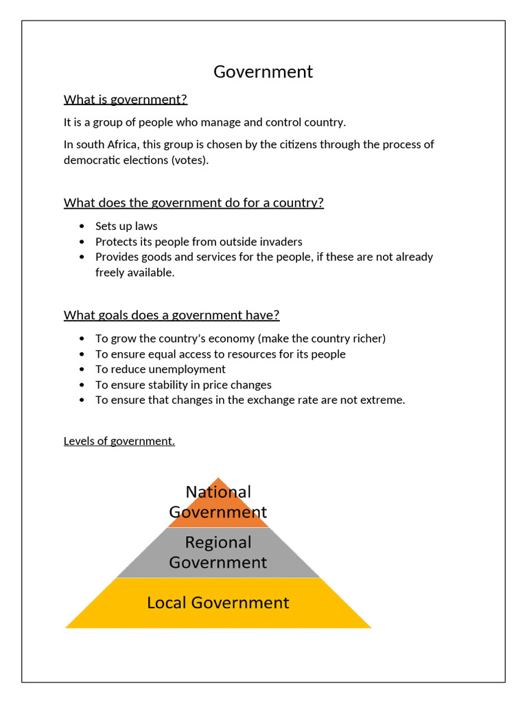 Understanding Government Functions in South Africa | PDF