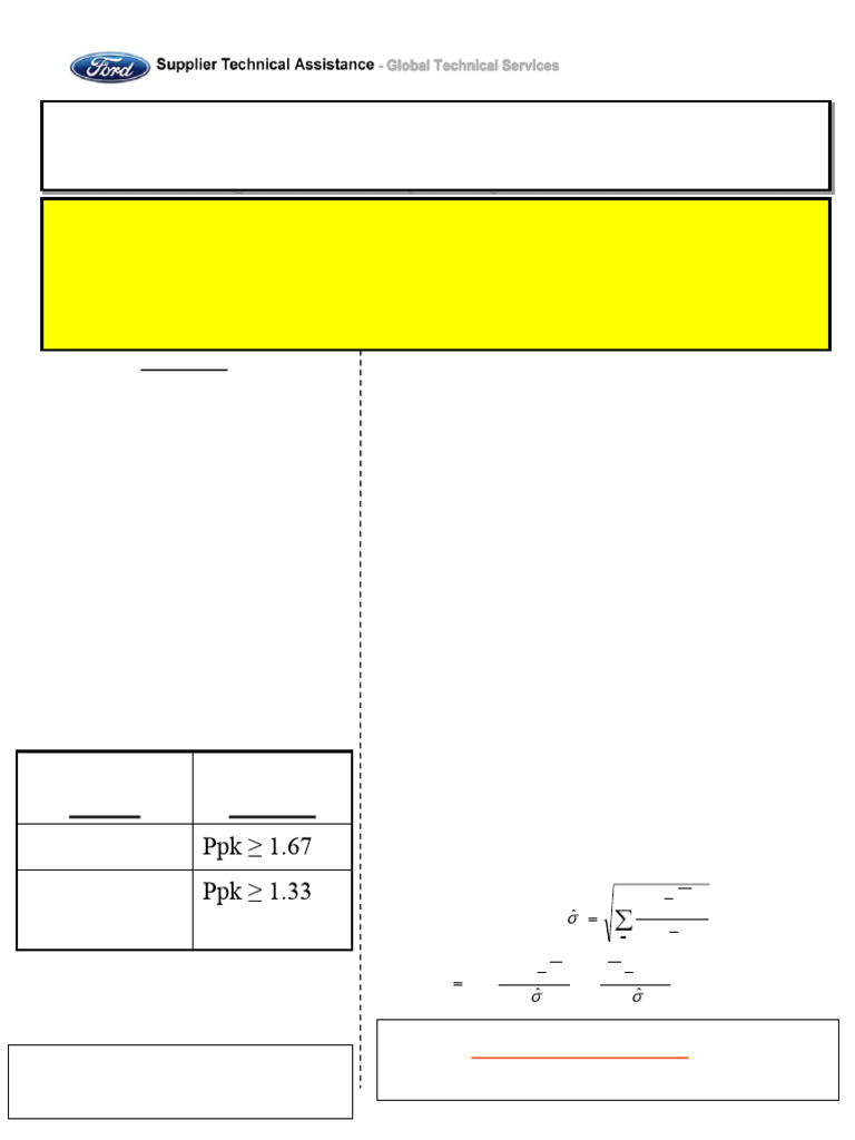 Process Capability (Ppk) Calculation Guide | PDF | Sampling (Statistics ...