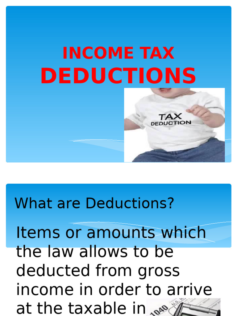 Income Tax Deductions Explained | PDF | Tax Deduction | Expense
