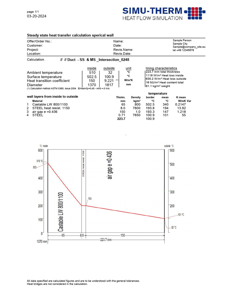 Spherical Wall Heat Transfer Calculation | PDF | Heat Transfer ...