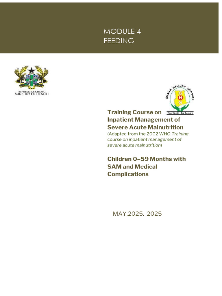 Feeding Module for SAM Management Training | PDF | Malnutrition | Diarrhea