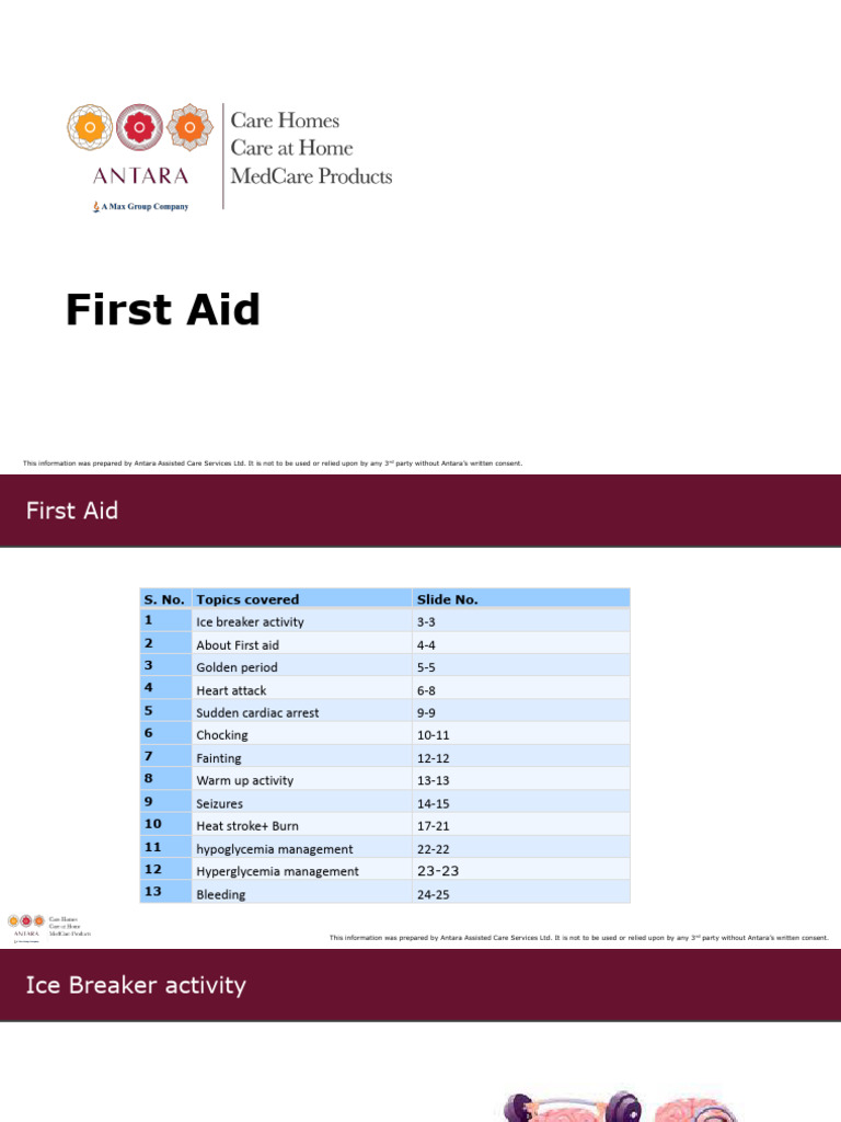 Essential First Aid Training Guide | PDF | Myocardial Infarction ...