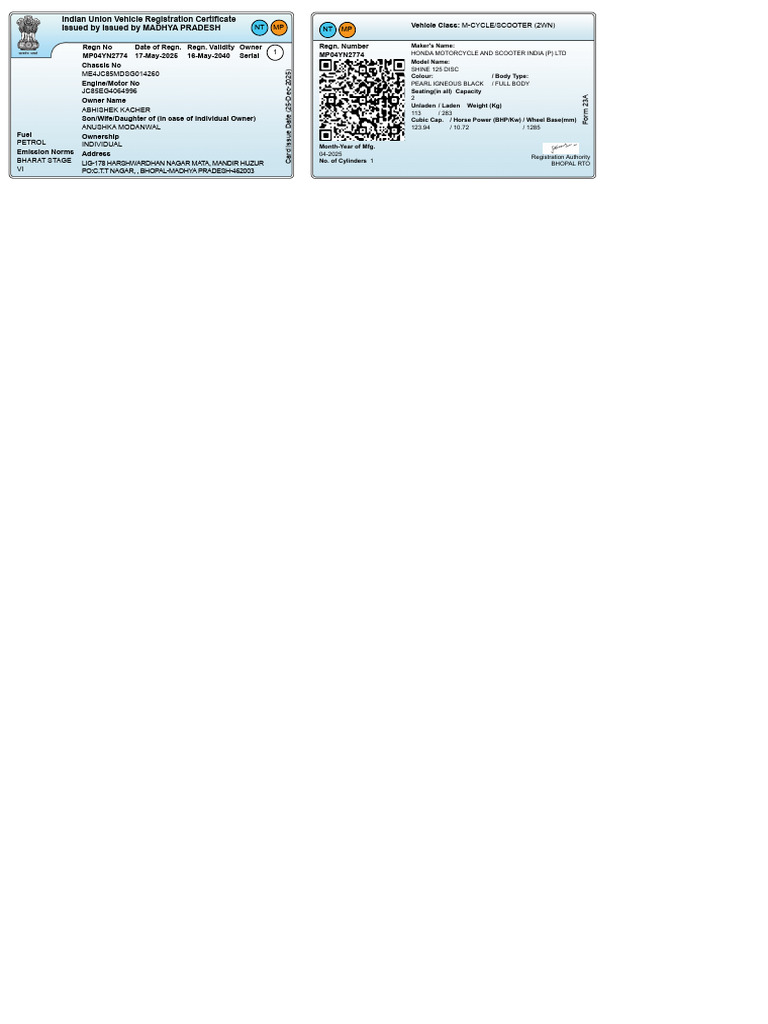 Vahan.parivahan.gov.in Vahanservice Vahan Ui Onlineservice Form Print ...